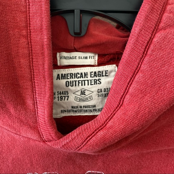 American Eagle Vintage slim fit union city bulldogs red hoodie size XS - Picture 6 of 9